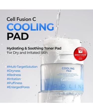 Cell Fusion C Post Alpha Cooling Pad Hydrating & Cooling Korean Toner Pads | Panthenol & Glacier Water | Hydrating Depuffing Pore-Minimizing | 70 Pads / 6.08 fl.oz. - Buy Online on GoSupps.com