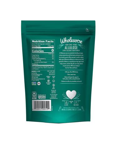 Wholesome Sweeteners Allulose Zero Calorie Granulated Sweetener - Non GMO, Gluten Free, Vegan - 12 oz - Buy Online on GoSupps.com