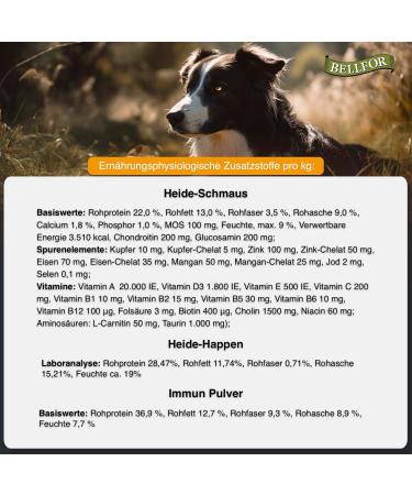 Bellfor Feeding Set Small M nsterl nder croquettes with pastured lamb & wild rabbit meat 2.5 kg and Soft Snacks 200 g with Food supplement for immunity 80 g - Buy Online on GoSupps.com