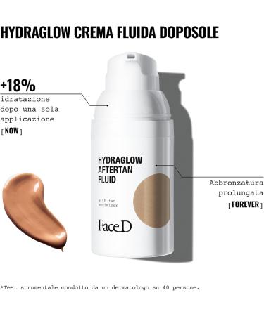 Face D - Hydraglow After Sun Face Fluid Cream 30 ml - Buy Online on GoSupps.com