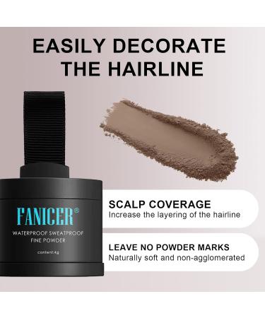 Instant Hairline Powder - Root Cover Up & Touch Up for Thinning Hair Eyebrows & Beard Line - Dark Brown Shade - Buy Online on GoSupps.com