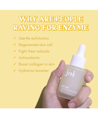 Joi Enzyme Instant Glow Serum - Pineapple & Pomegranate | Hydrating & Exfoliating | 1Oz - Buy Online on GoSupps.com