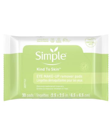Simple Eye Makeup Remover Pads Makeup Remover 30 count Makeup Remover Pads 30 Count (Pack of 1)
