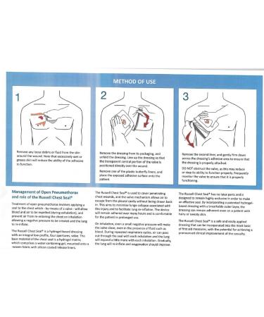 Buy Russell Chest Seal - Vented Chest Dressing for Open Chest Wounds | International Shipping Available - Buy Online on GoSupps.com