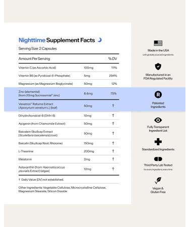 Stasis Day & Night Set - Energy and Focus Supplement - Calm and Sleep Capsules to Pair with Stimulant - Promote Natural Energy Without Jitters - Magnesium for Sleep - 25 Servings - Buy Online on GoSupps.com