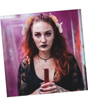 ABOOFAN 5 Pairs Claw Hairpin Hair Clips Cosplay Rose Horn Hair Clip Cute Animal Cosplay Horn Clips for Hair Flower Hair Clips for Women Devil Horns Cotton Linen Bill Baby Girl White Demon - Buy Online on GoSupps.com