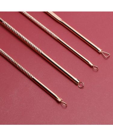 ONLYKXY Rose Gold 4pcs Blackhead Comedone Remover Set for Face Skin Care - Buy Online on GoSupps.com