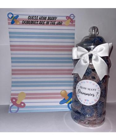 Baby Shower or Gender Reveal Guess How Many Dummies Sweets In The Jar Game 970ml - Buy Online on GoSupps.com