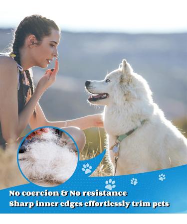 Dog Burst Cat Brush | 12+23 Stainless Steel Double-Sided Deshedding Tool for Dogs & Cats - Remove Unwanted Hair & Knots - Blue - Buy Online on GoSupps.com