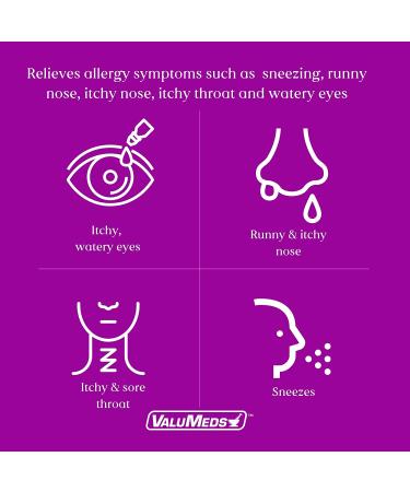 ValuMeds Allergy Medicine - 600 Tablets, Antihistamine Diphenhydramine HCl 25mg - Relief for Children and Adults, Itchy Eyes, Runny Nose, Sneezing - Buy Online on GoSupps.com