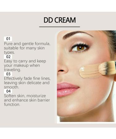 DD Cream Anti-Age No Make up Treatment Hydrating Face Concealer DD Cream with Brush Anti-Wrinkle and Perfector Face Cream Color Correction Effect Lifting SPF15 (Light Brown 50 g) - Buy Online on GoSupps.com