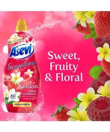 Asevi Sensations Laundry Conditioner 1.32L - 60 Washes Passion | Concentrated Liquid Fabric Softener - Buy Online on GoSupps.com
