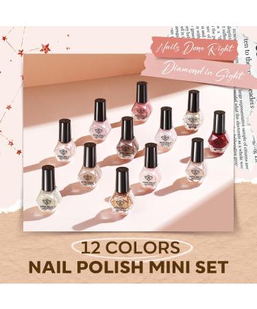 Modelones Nail Polish Set 12 Colors Nude Brown Nail Polish Gold Glitter Autumn Nail Polish Neutral Pink Nail Polish Finger Nail Polish Bulk Manicure Diy Nail Art Salon Home - Buy Online on GoSupps.com