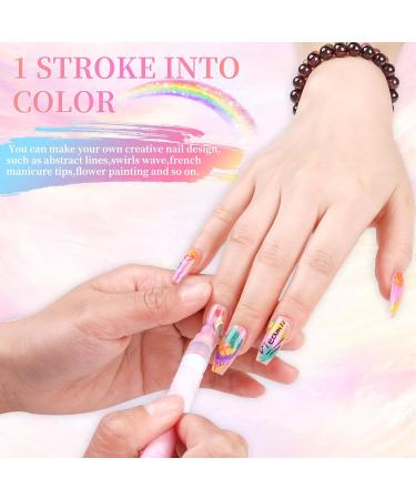 12PCS Nail Art Pens Set | 3D Quick Dry Macaron Color Drawing Pens for DIY Nail Art & Manicure | Multicolor Nail Design Pens for Home & Salon - Buy Online on GoSupps.com
