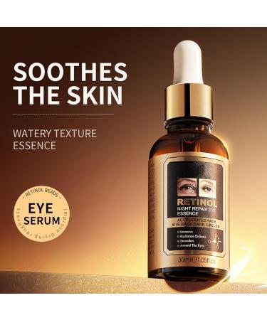 30 ml retinol antiwrinkle eye serum and 15 ml retinol eye cream moisturizes the skin around the eyes with moisture eye cream - Buy Online on GoSupps.com