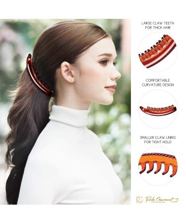 RC Roche 6-Pack Hair Clip Set - High-Quality Ponytail Clasp for Women - Large Brown Banana Clips for Maximum Volume - Buy Online on GoSupps.com