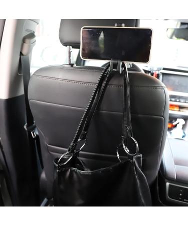 Enlace Rear Hooks for Car Seats with Cell Phone Holder - Headrest Hooks for Bags & Handbags Silver 2 Pieces - Shop Internationally - Buy Online on GoSupps.com