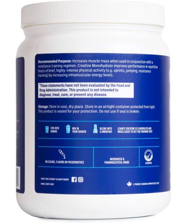 LeanFit Sport Creatine Monohydrate Powder - Informed Choice Certified Micronized & Vegan 5g Per Serving 100 Servings - Gluten-Free Unflavored - International Shipping Available - Buy Online on GoSupps.com