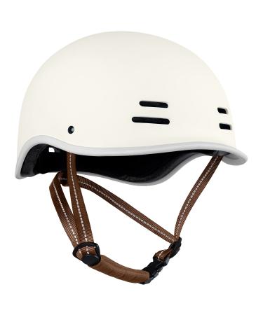 Retrospec Bike-Helmets Retrospec Remi Adult Bike Helmet for Men & Women - Bicycle Helmet for Commuting, Road Biking, Skating Matte Eggshell Small 54-57cm Bike Helmet