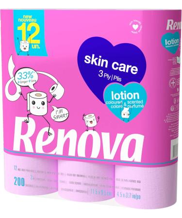 Renova SKINCARE LOTION Toilet Paper - 12 Rolls for Ultimate Comfort | Soft & Luxurious International Shipping - Buy Online on GoSupps.com