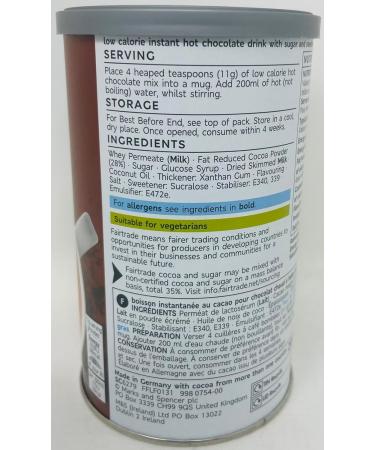 M&S Instant Low Calorie Hot Chocolate 200g x2 | Instant low calorie hot chocolate drink - Buy Online on GoSupps.com