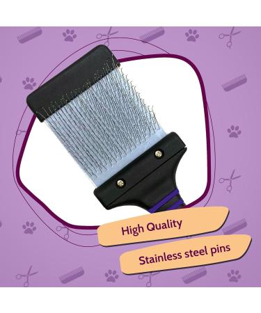 Groomers World - Firm Flexi Slicker Brush - Suitable for Poodle Doodle Bichon Dog Breeds - Small - Buy Online on GoSupps.com