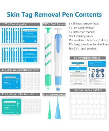 Skin Tag Removal - Auto Skin Tag Remover Pen Kit with 60 Micro and Regular Skin Tag Bands Fast and Easy Remover Wart and Mole(1mm-9mm) for Face and Body with 36 Skin Tag Removal Repair Patches - Buy Online on GoSupps.com