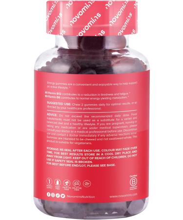 Energy Gummies Highly Effective Energy Drinks Tablets & Pills Caffeine Free Dietary Supplement for Running Cycling Training Made by Novomins - Buy Online on GoSupps.com