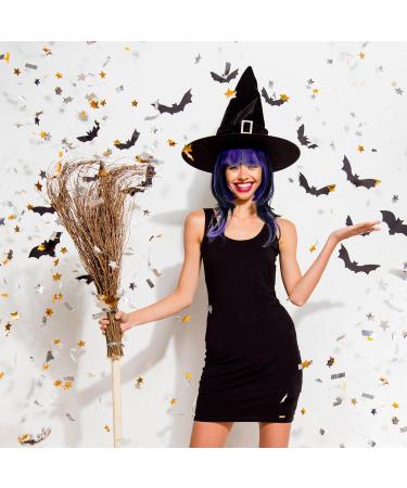 UILYNIU Purple Black Witch Wig Long Wig Curly Wig Women Double Wig Halloween Wig Witch Dress Up Halloween Costume Accessory Witch Costume Accessory Wig for Halloween Masquerade Party (Black-Purple) - Buy Online on GoSupps.com
