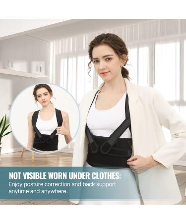 Fit Geno Back Brace for Women and Men - Adjustable & Breathable Posture Corrector for Instant Pain Relief - Large/X-Large - Buy Online on GoSupps.com