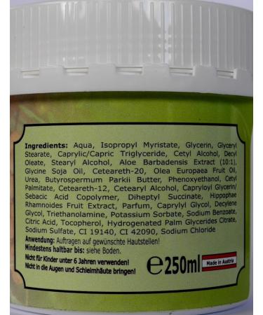 Sea Buckthorn Cream with Aloe Vera & Urea 250ml | Hydrating Nourishing International Shipping - Buy Online on GoSupps.com