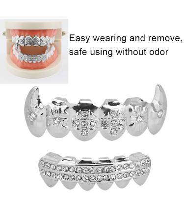 Shop Hip Hop Rapper False Teeth Set - Gloss Golden & Silver Halloween Decorations - Washable & Reusable - Buy Online on GoSupps.com