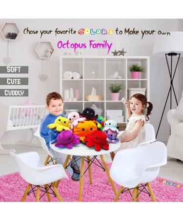 COLORS Giant Reversible Octopus Plush - Happy & Sad Moody Octopus Stuffed Toy 20cm - Flip Octopus UK Emotion Teddy (Rainbow) - Buy Online on GoSupps.com