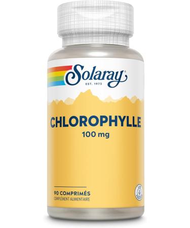 Solaray Chlorophyll 100 mg | Detoxify Your Body | 1 Bottle of 90 Tablets - Buy Online on GoSupps.com