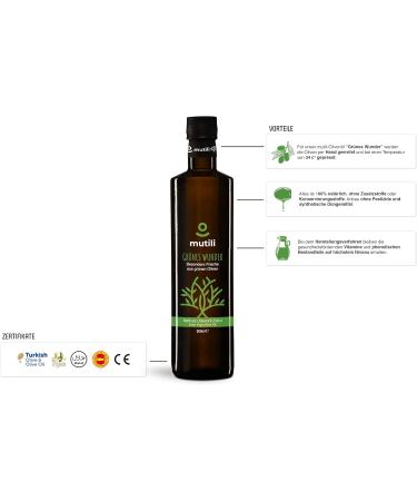 mutili Gr nes Wunder Oliven l Nativ Extra Virgin Frisch & Aromatisch 500ml - Buy Online on GoSupps.com