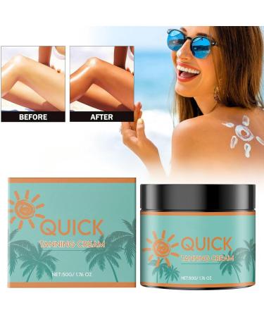  Bsbkoj Natural Selfs Tan Cream Moisturizer Tan Enhancer 50g Natural Looking Skin Moisturizing Benefits Sunless Lotion Radiant Glow for Outdoor Beach and Sunbeds Use  - Buy Online on GoSupps.com