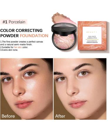 Baked Powder Foundation Setting & Finishing Powder for Long-lasting Natural Makeup - Oil Control Brightening and Lightweight Formula (#1 Porcelain Foundation) 11 g (Pack of 1) #1 Porcelain - Buy Online on GoSupps.com