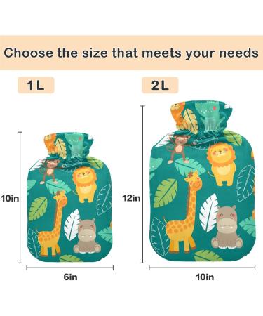 Buy Naanle Cartoon Animals Giraffe Hot Water Bottle - 2L Transparent for Bed & Pain Relief | Heat & Cold Therapy - Buy Online on GoSupps.com