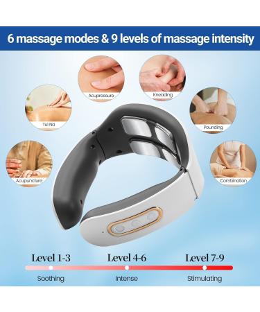 Intelligent Portable Neck Massage Device with Heat | 6 Modes & 9 Intensity Levels for Pain Relief - Buy Online on GoSupps.com