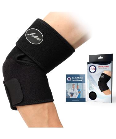Doctor Developed Premium Copper Lined Elbow Support Brace And Doctor Written Handbook guaranteed Relief & Support for Elbow Injuries and Other Elbow Conditions