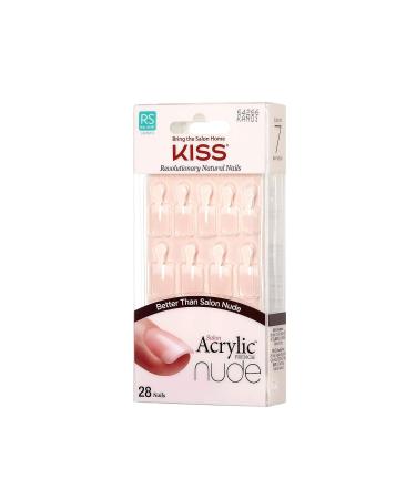 KISS Salon Acrylic Nude 28 Nails - 2 Pack, 56 Count - Long-Lasting Natural Look - Buy Online on GoSupps.com