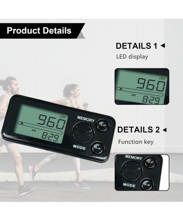 Delamiya Exact Pedometer - Simple 3D Step Counter for Men Women & Children | Clip-On Distance & Calorie Tracker Without App or Bluetooth - Buy Online on GoSupps.com