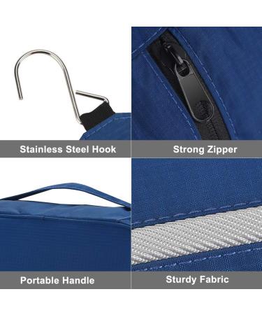 Hanging Toiletry Bag Waterproof Jiemei Travel Wash Bag for Men & Women with 4 Compartments Foldable Compact Size Super Durable Fabric Royal Blue L - Buy Online on GoSupps.com
