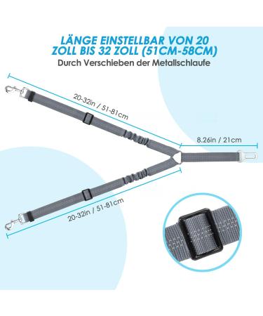 Buy Slowton 2-in-1 Stroke Belt Dog Car - Durable Adjustable Tangle-Free Elastic Seat Belt for Medium Dogs - Reflective Design for Safe Travel - Buy Online on GoSupps.com