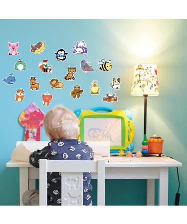 100pcs Cute Animal Stickers - Vibrant Laptop & Water Bottle Decals for Kids Teens & Girls - Frog Penguin Fox Panda & Elephant Designs - Buy Online on GoSupps.com