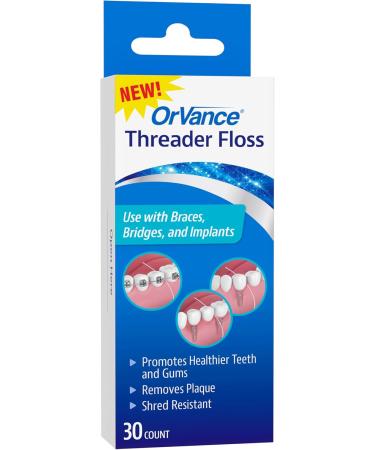 Threader Floss for Braces Bridges & Implants - 30 Count Pack of 3 | Easy & Effective Plaque Remover | On-The-Go Floss - Buy Online on GoSupps.com