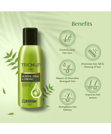 Trichup Healthy Long & Strong Oil - 600ml (3 X 200ml) for Nourished Hair | Buy Online Internationally - Buy Online on GoSupps.com