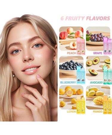 SNBUHA Lip balm set fruit flavored lip gloss 6 fruit flavors moisturizing balm for cracked and dry lips - Buy Online on GoSupps.com