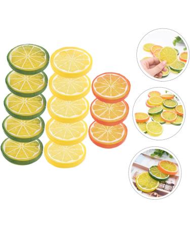 HOMSFOU 39 Pcs Imitation Lemon Slice Simulation Fruits Model Photography Fruits Slices Mini Lemon Model Lifelike Decorative Fruits Fake Lemon Slices Fruit Slices Gray Flakes Pvc Artificial Assorted Colorx3pcs 4X4X0.8CMx3pcs - Buy Online on GoSupps.com