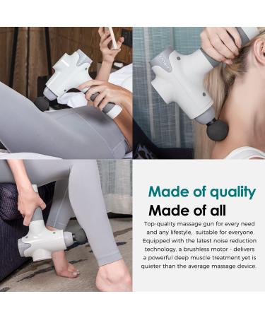 Lairlux EM-03 Pro White Massage Gun | Deep Tissue Massager for Muscle Relief - Buy Online on GoSupps.com